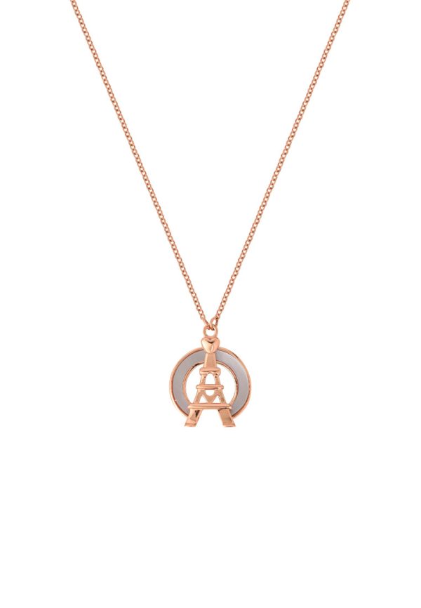 TOMEI Rouge Collection Love Tower Necklace, Rose Gold 750 For Discount