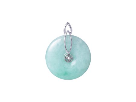 TOMEI Round Jade Pendant, White Gold 750 Fashion