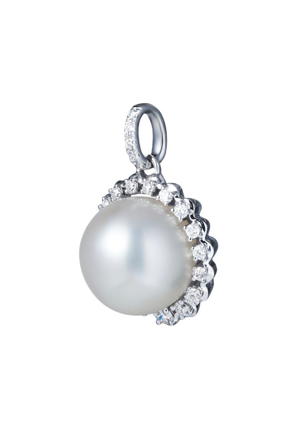 TOMEI Pearl Pendant, White Gold 750 Discount