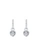 TOMEI Little Sweet Heart Loop Earrings, White Gold 585 on Sale