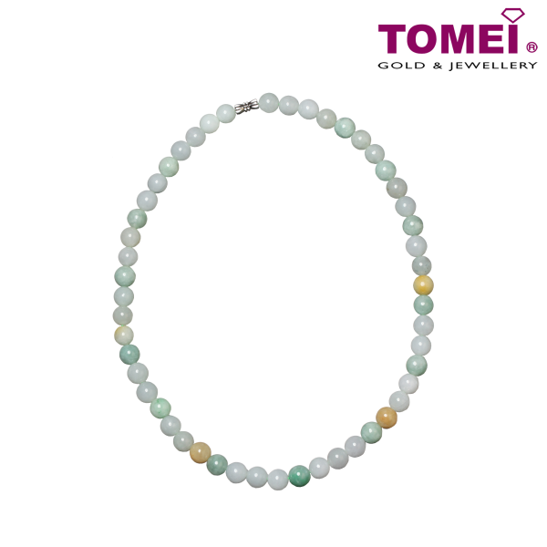 TOMEI Palace Grace Mixed Green Jade Necklace | Jade Grade A (JN-XX) Online now