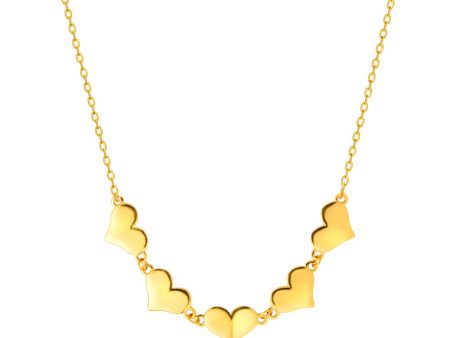 TOMEI Togetherness Heart Necklace, Yellow Gold 916 For Sale