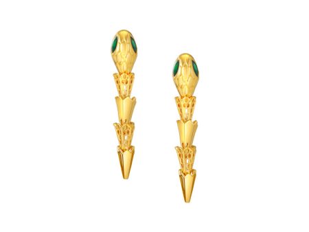 TOMEI x XIFU 【灵蛇系列】 5D Snake Series Earrings, Yellow Gold 999 Online