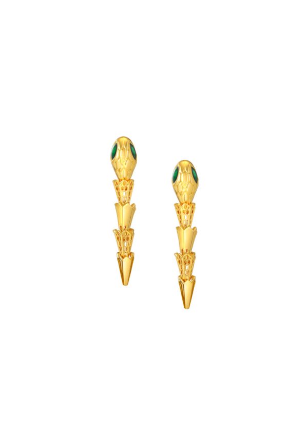 TOMEI x XIFU 【灵蛇系列】 5D Snake Series Earrings, Yellow Gold 999 Online