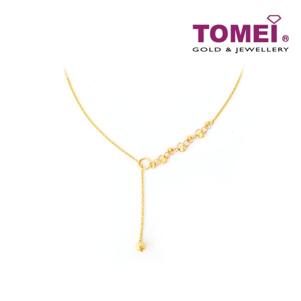 TOMEI Contradistinctively Glamorous Elegance Necklace, Yellow Gold 916 For Sale