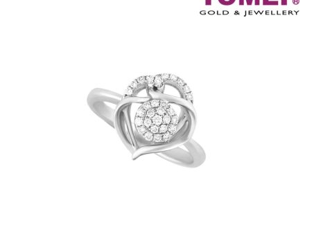 TOMEI Marquetry of Glamorous Sparkles Ring, Diamond White Gold 375 (R3968) Hot on Sale