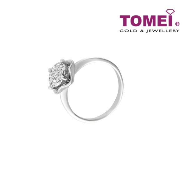 TOMEI Luxuriation in Glittering Sparks Ring, Diamond White Gold 585 For Sale