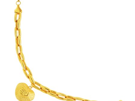 TOMEI Lusso Italia Whole Heart Bracelet, Yellow Gold 916 Online