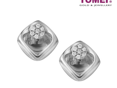 Feel My Love Earrings | Tomei White Gold 375 (9K) (E1804) Online Hot Sale