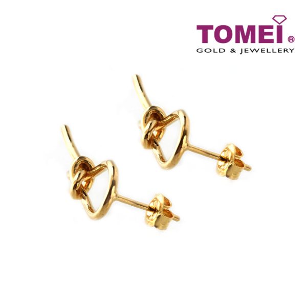 TOMEI Vignette of Daintiness with Chic Earrings, Yellow Gold 916 (9Q-YG1216E-1C) Cheap