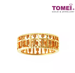 TOMEI Vignette of Abacus-esque Splendour Ring, Yellow Gold 916 (9O-CLSP-1C) Online Sale