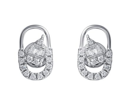 TOMEI Opulent Ovals Collection Diamond Earrings, White Gold 585 Sale