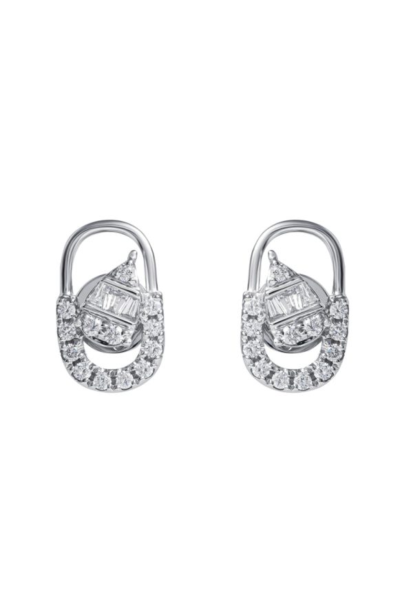 TOMEI Opulent Ovals Collection Diamond Earrings, White Gold 585 Sale