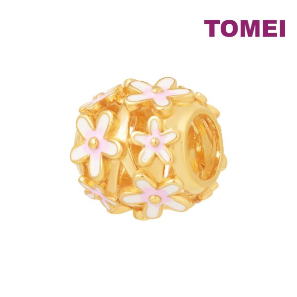 TOMEI Rolling in Flowers Charm, Yellow Gold 916 Hot on Sale