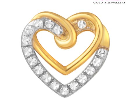 TOMEI Dual-Tone Love Charm, Yellow Gold 916 Online now