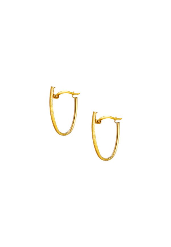 TOMEI Lusso Italia Matte Half Hoop Earrings, Yellow Gold 916 Discount