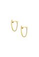 TOMEI Lusso Italia Matte Half Hoop Earrings, Yellow Gold 916 Discount