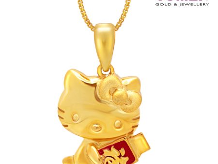 TOMEI X SANRIO Hello Kitty With Red Packet Pendant, Yellow Gold 916 For Cheap