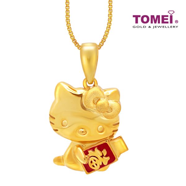 TOMEI X SANRIO Hello Kitty With Red Packet Pendant, Yellow Gold 916 For Cheap