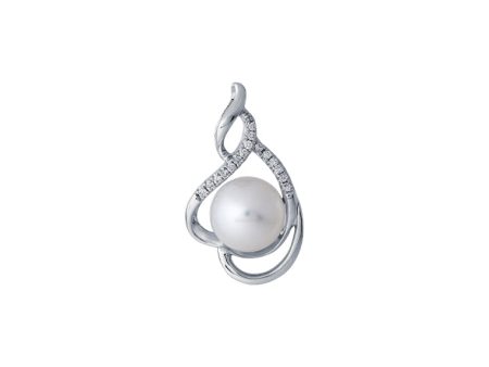 TOMEI Pearl Pendant, White Gold 375 Online