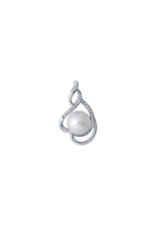 TOMEI Pearl Pendant, White Gold 375 Online