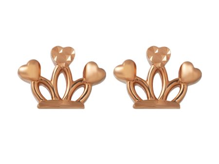 TOMEI Rouge Collection Crown Earrings, Rose Gold 750 Sale