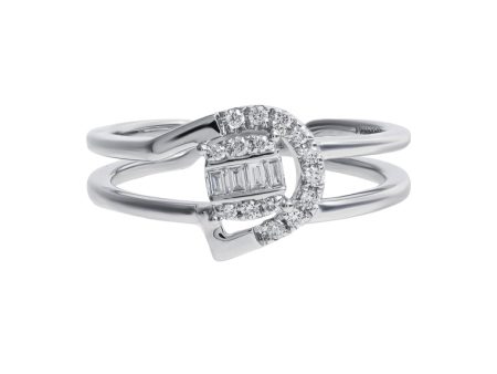 TOMEI Chic Radiance Collection Diamond Ring, White Gold 585 on Sale