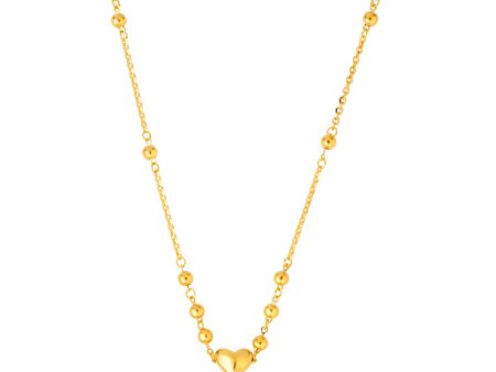 TOMEI Rock n Love Necklace, Yellow Gold 916 Online now