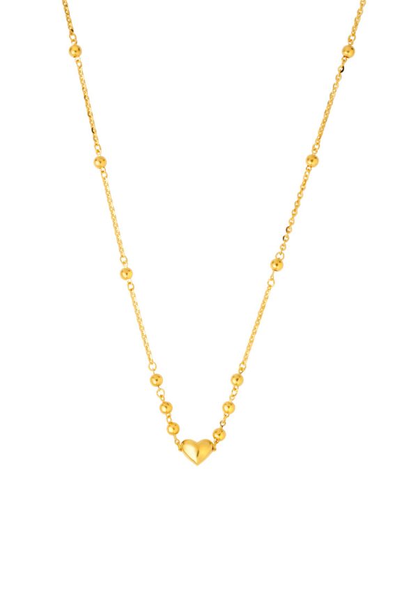 TOMEI Rock n Love Necklace, Yellow Gold 916 Online now