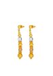 TOMEI Triple Tone Lusso Italia Dangling Beads Earrings, Yellow Gold 916 Discount