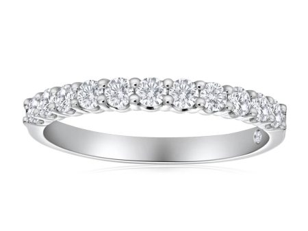 1 2 Carat Flawless Cut 18ct White Gold Diamond Bridal Ring on Sale