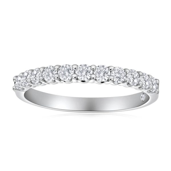 1 2 Carat Flawless Cut 18ct White Gold Diamond Bridal Ring on Sale