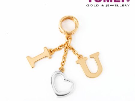 TOMEI  I Love You  Charm - Colors of Memories, Yellow Gold 916 Online Hot Sale