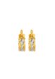 TOMEI Lusso Italia Dual-Tone Hoop Earrings, Yellow Gold 916 Cheap