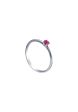 TOMEI Ruby Solitaire Ring, White Gold 750 Discount