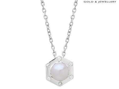 TOMEI Blissful Collection Pearl Necklace, White Gold 585 Online