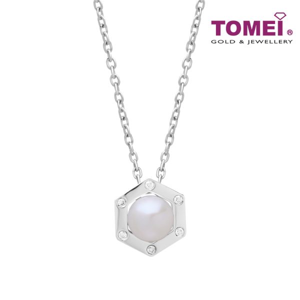 TOMEI Blissful Collection Pearl Necklace, White Gold 585 Online