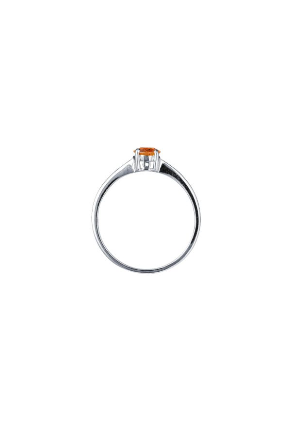 TOMEI Yellow Sapphire Solitaire Ring, White Gold 750 Hot on Sale