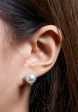 TOMEI Pearl With Diamond Earrings, White Gold 750 Online Hot Sale