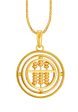 TOMEI Movable Abacus in a Circle Pendant, Yellow Gold 916 Fashion