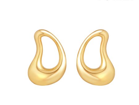 TOMEI Anastasia Sophisticated Curved Earring, Yellow Gold 916 For Cheap