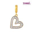 TOMEI Twinkling Heart Charm, Yellow Gold 916 on Sale