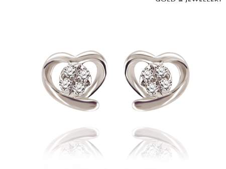 Hold My Heart Earrings | Tomei White Gold 585 (E1753) Online