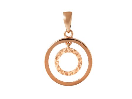 TOMEI Rouge Collection Dwi-Circle Pendant, Rose Gold 750 on Sale