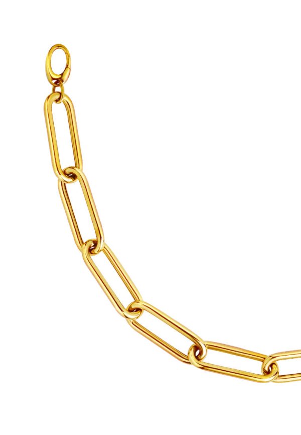 TOMEI Lusso Italia Bold Link Statement Bracelet, Yellow Gold 916 Online