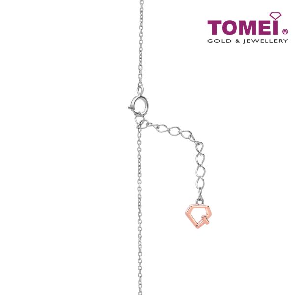 TOMEI Love Joins Us Together Ruby Necklace, White Gold 585 For Cheap