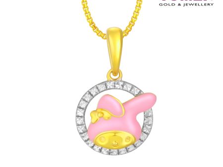 TOMEI My Melody Pendant, Yellow Gold 916 For Cheap