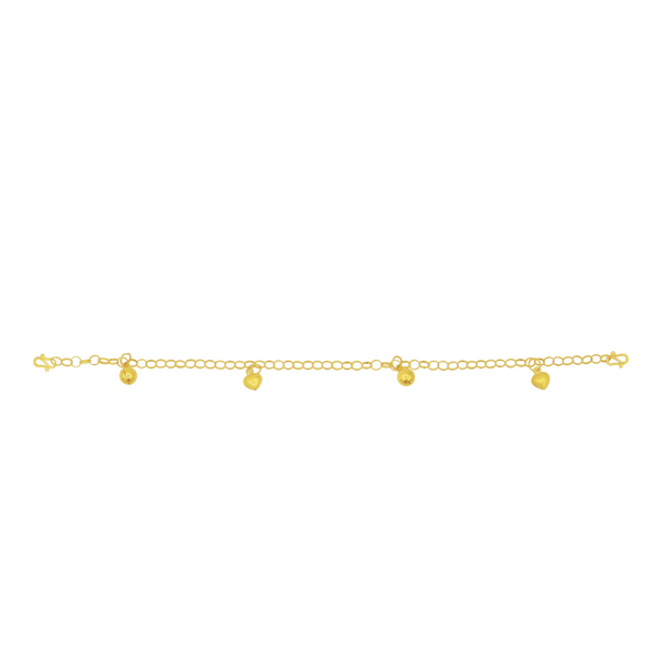 TOMEI Jingling & Blessing Quadruple Treasures Baby Anklet, Yellow Gold 916 (22K) Sale