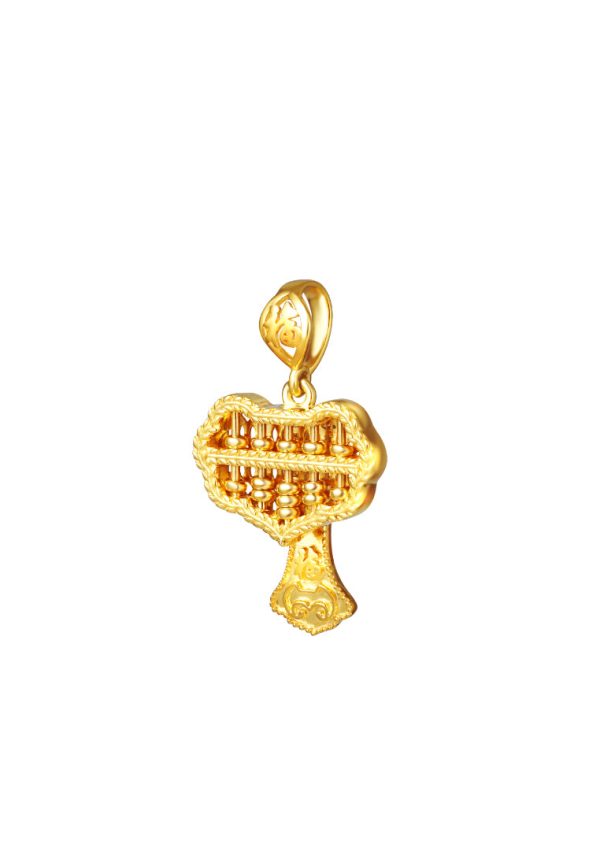 TOMEI Ruyi Abacus Pendant, Yellow Gold 916 For Sale