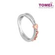 TOMEI Love Is Beautiful Collection Diamond RIng, White+Rose Gold 585 Fashion